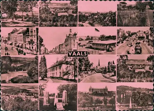 Postkaart Vaals 16 Ansichten, Straße, Grenze, Denkmal 1957 