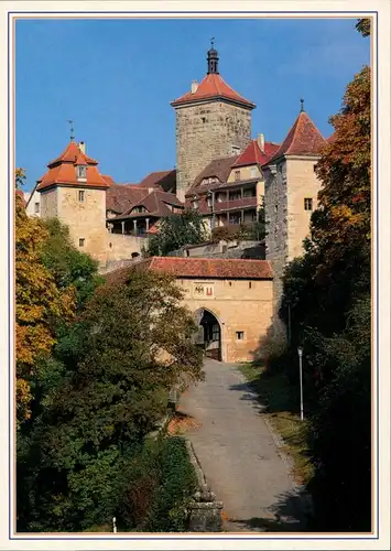 Ansichtskarte Rothenburg ob der Tauber Kobolzellertor 1985
