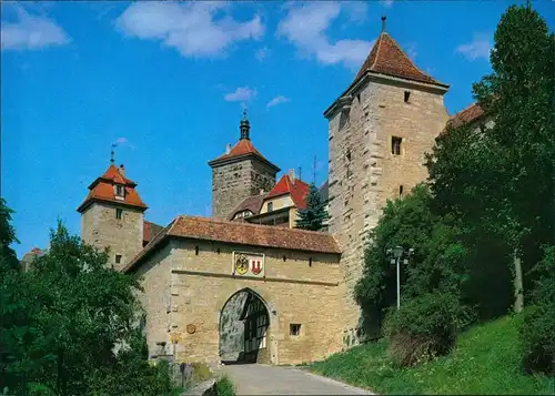 Ansichtskarte Rothenburg ob der Tauber Kobolzellertor 1985