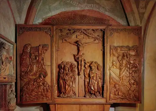 Rothenburg ob der Tauber St Kirche HI. Kreuzaltar von T. Riemenschneider 1985