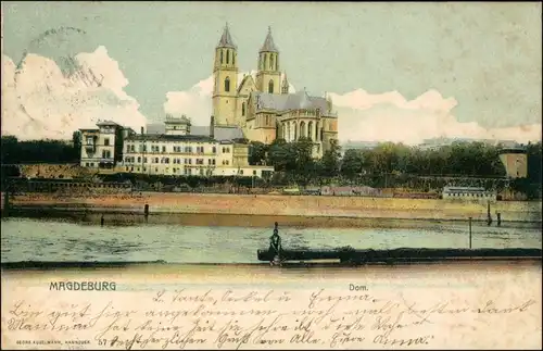 Ansichtskarte Altstadt-Magdeburg Dom, Römisches Bad 1902
