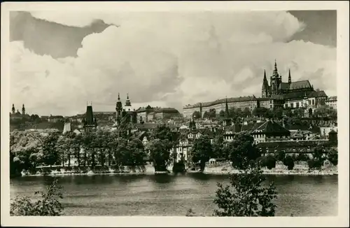 Postcard Prag Praha Panorama 1957