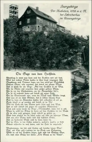 Postcard Hochstein (Isergebirge) Hoštejn Hochstein - Sage 1917