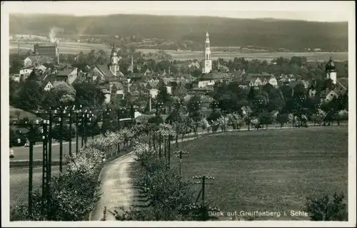 Postcard Greiffenberg Gryfów Śląski Stadt - Straße 1932