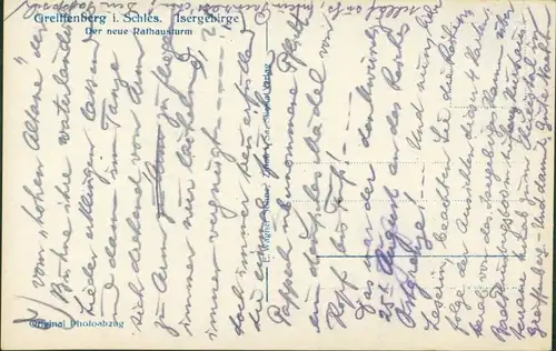 Greiffenberg Gryfów Śląski Markt, Autos - Rathausturm 1930