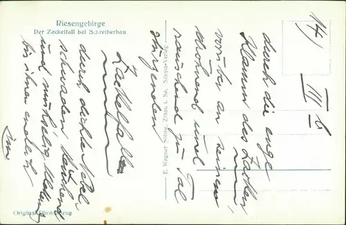 Hirschberg (Schlesien) Jelenia Góra Zackelfall - Wasserfall 1930