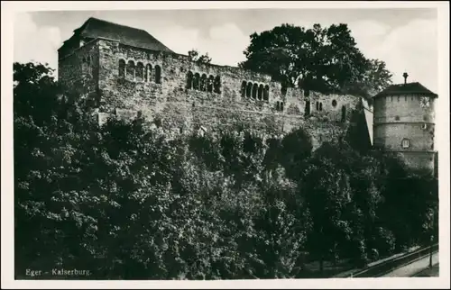 Postcard Eger Cheb Partie an der Kaiserburg 1932 