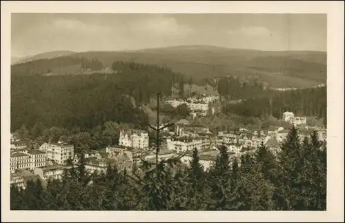 Postcard Marienbad Mariánské Lázně vom Aussichtsturm 1928