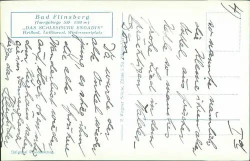 Postcard Bad Flinsberg Świeradów-Zdrój Stadt, Heufuder 1930