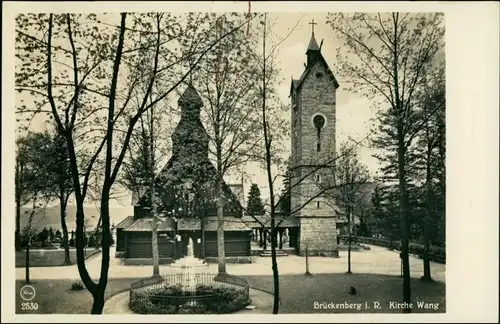 Brückenberg-Krummhübel Karpacz Górny Karpacz Stabkirche Wang, Springbrunnen 1930