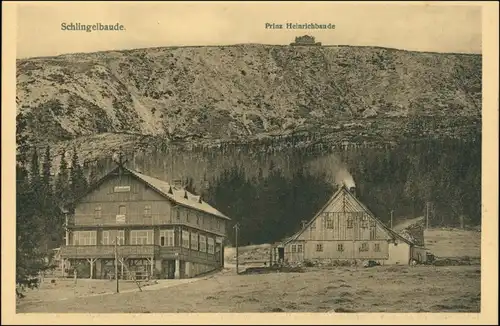 Postcard Krummhübel Karpacz Schlingelbaude - Heinrichbaude 1924