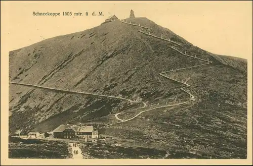 Postcard Krummhübel Karpacz Schneekoppe/Sněžka/Śnieżka 1924