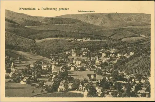Postcard Krummhübel Karpacz Blick auf die Stadt 1924
