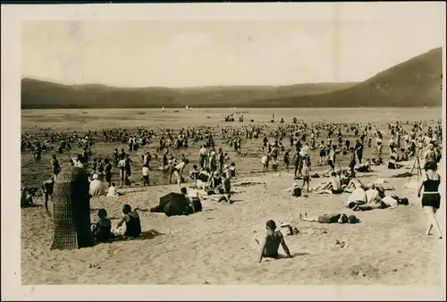 Postcard Hirschberg am See Doksy Strandleben, Strandkorb 1928