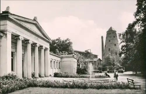 Ansichtskarte Bad Salzelmen-Schönebeck (Elbe) Lindenbad und Soleturm 1963