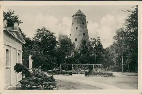 Bad Salzelmen-Schönebeck (Elbe) Soleturm - Partie in den Anlagen 1954