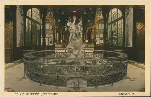 Bad Flinsberg Świeradów-Zdrój Innenansicht - Trinkpavillon COLORIERT 1930 