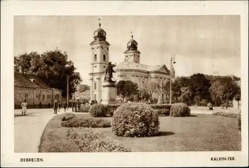 Postcard Debreczin Debrecen Kalvin Platz 1940 