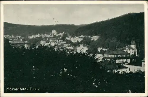 Postcard Marienbad Mariánské Lázně Stadtpartie 1939