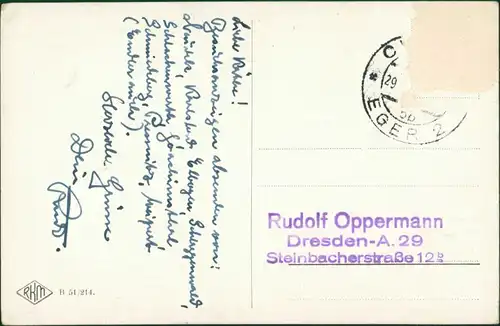 Postcard Marienbad Mariánské Lázně Stadtpartie 1939