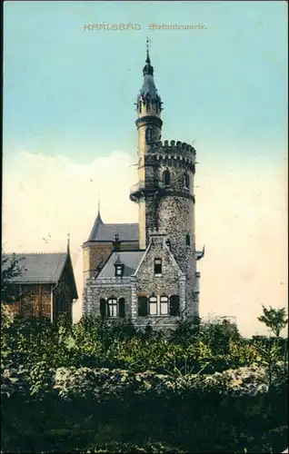 Postcard Karlsbad Karlovy Vary Stefanie-Warte 1914 