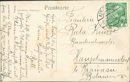 Postcard Karlsbad Karlovy Vary Stefanie-Warte 1914 