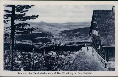 Postcard Bad Flinsberg Świeradów-Zdrój Heufuderbaude Queistal 1929