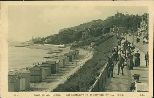 Sainte-Adresse Le Boulevard Maritime  Boulevard Carte Postale Frankreich 1913