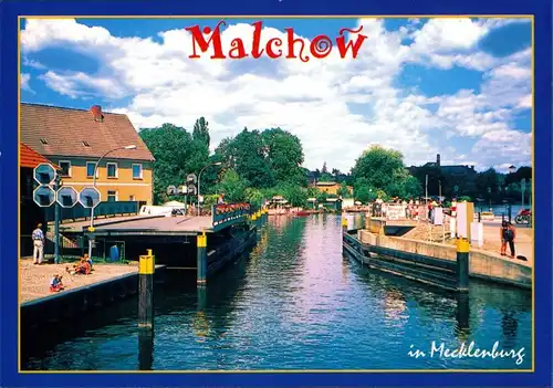 Malchow (Mecklenburg) Partie Schleuse, Mecklenburg Postkarte ungelaufen 2001