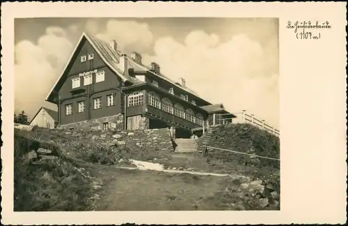 Bad Flinsberg Świeradów-Zdrój  Stempel Heufuderbaude (Isergebirge) 1935