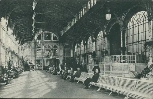 Postcard Karlsbad Karlovy Vary Kollonade - Innen 1922