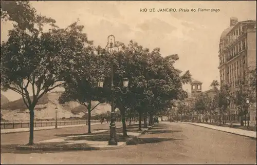 Postcard Rio de Janeiro Straße am Palais 1922