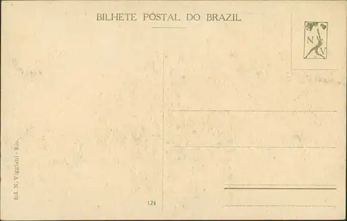 Postcard Rio de Janeiro Straße am Palais 1922