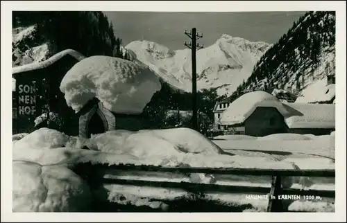 Foto Mallnitz Stadt unter riesigen Schneemassen 1951 Privatfoto