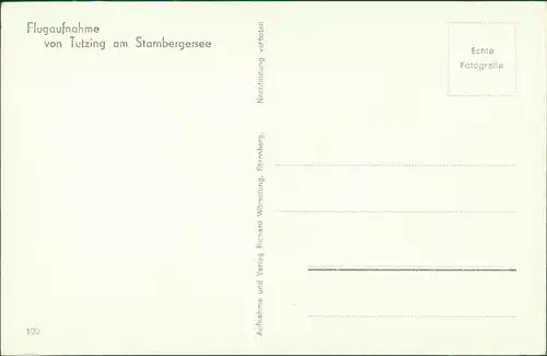 Ansichtskarte Tutzing Luftbild Fliegeraufnahme 1932