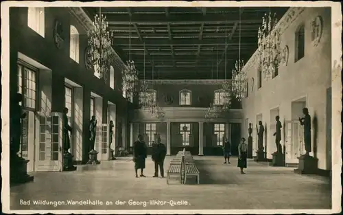 Ansichtskarte Bad Wildungen Wandelhalle an der Georg Viktor Quelle 1935