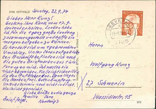 Hittfeld-Seevetal Gruss-Aus-Mehrbild-AK, Kirche, Plätze, Strassen Partie 1965 