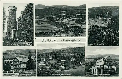 Postcard Seidorf Sosnówka Stadt, Umland, Bauden 1938