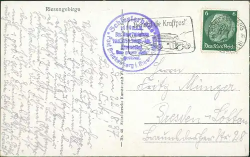 Brückenberg-Krummhübel Karpacz Górny Karpacz  Hampelbaude, Teichbaude, e 1939
