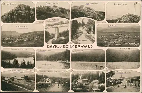 Markt Eisenstein Železná Ruda Bayrisch u. Böhmischer Wald MB 1913