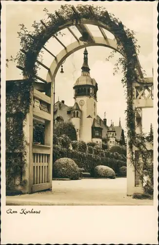 Postcard Bad Flinsberg Świeradów-Zdrój Kurhaus, Kurpark 1930