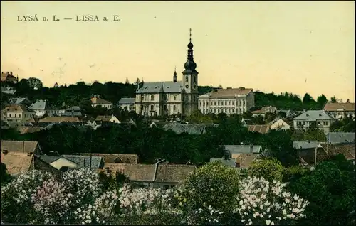 Postcard Lissa (Elbe) Lysá nad Labem Stadt (gel. Landpoststempel) 1911