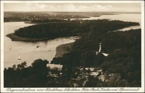 Ansichtskarte Wannsee-Berlin Luftbild 1930