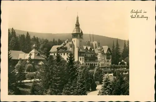 Bad Flinsberg Świeradów-Zdrój Kurhaus, Fotokarte Isergebirge 1930
