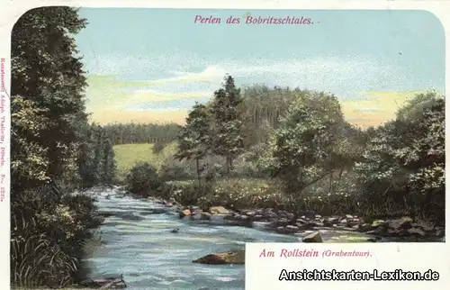 Ansichtskarte  Am Rollstein (Bobritzschtal) 1912
