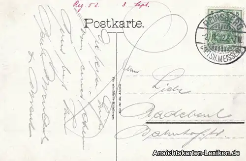 Ansichtskarte  Am Rollstein (Bobritzschtal) 1912