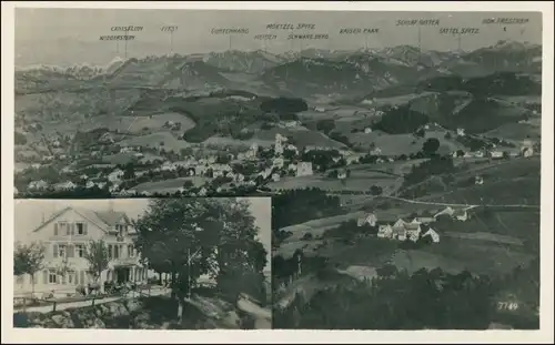 Ansichtskarte Heiden (Bodensee) 2 Bild Gasthaus, Stadt 1929