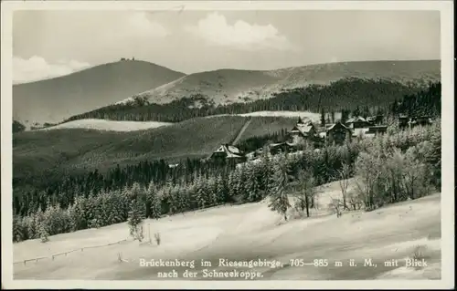 Brückenberg-Krummhübel Karpacz Górny Karpacz Winter Stadt Schneekoppe 1937