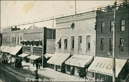 Postcard Medford (Wisconsin) Front Street 1908