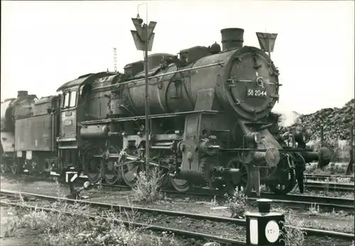 Sammelkarte  Baureihe 58 Eisenbahn Sammlerkarte, Dampflok, Lokomotive 1965 